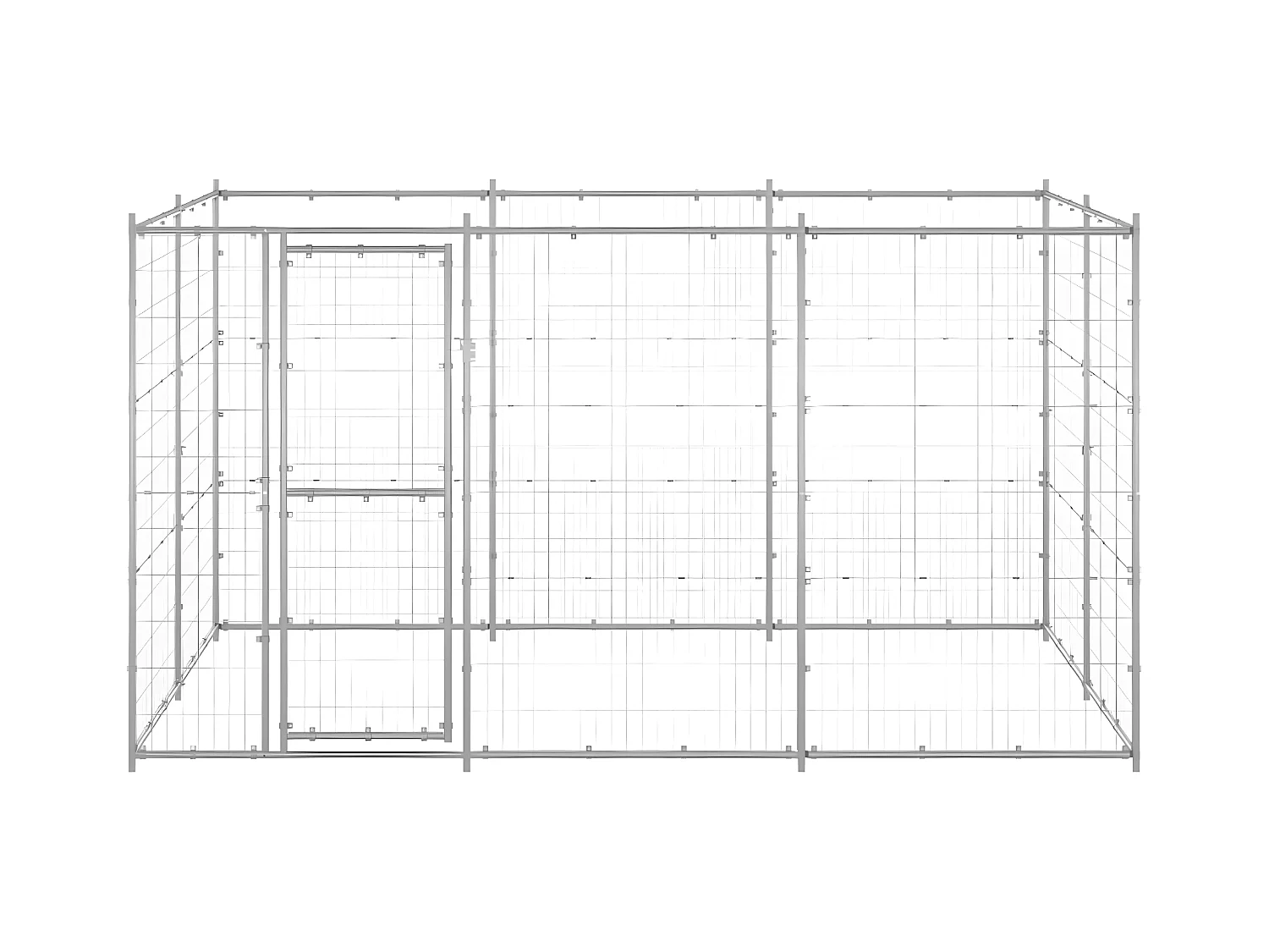 Chenil extérieur Acier galvanisé 7,26 m² RG3Q32582
