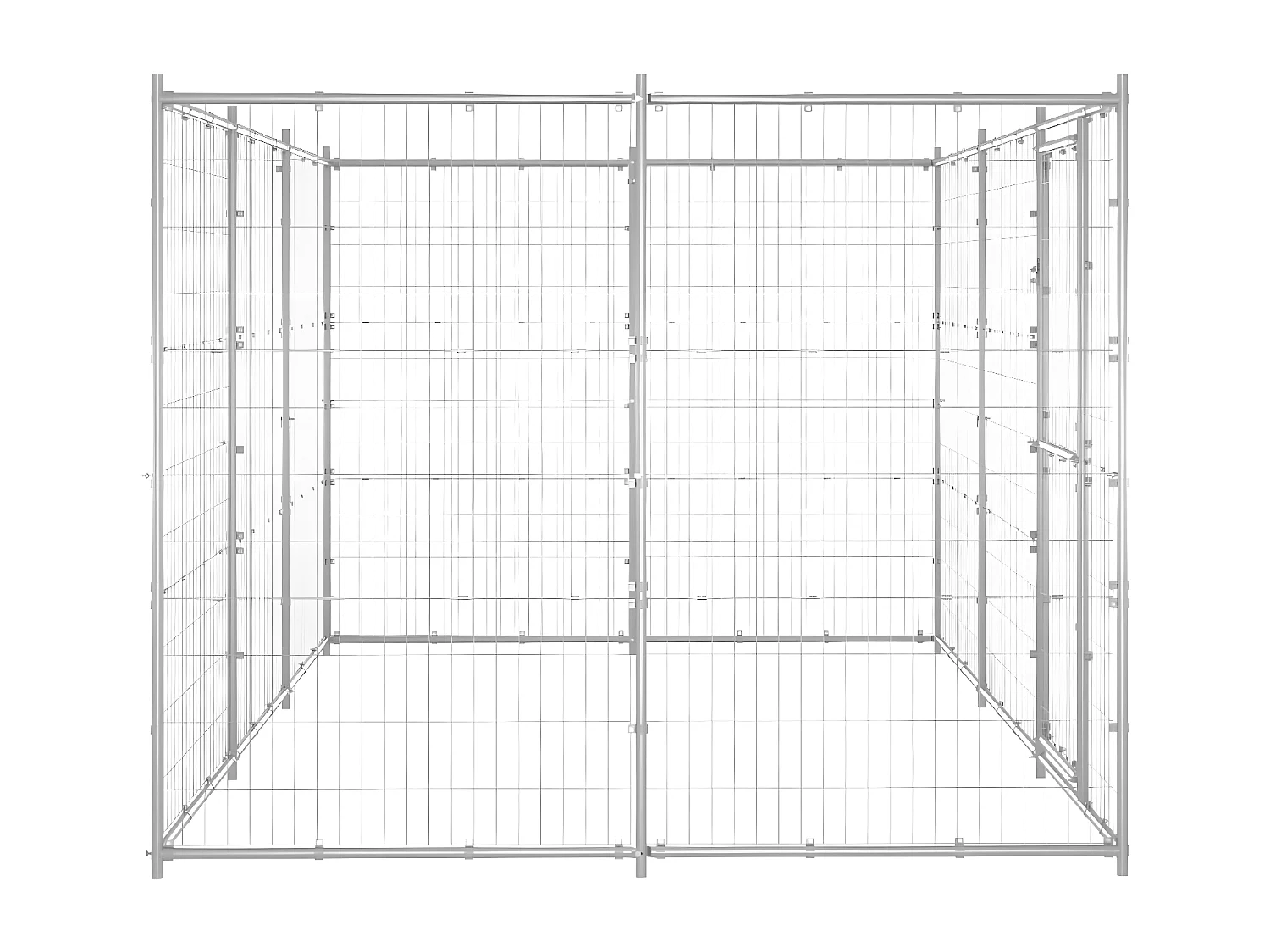 Chenil extérieur Acier galvanisé 7,26 m² RG3Q32582