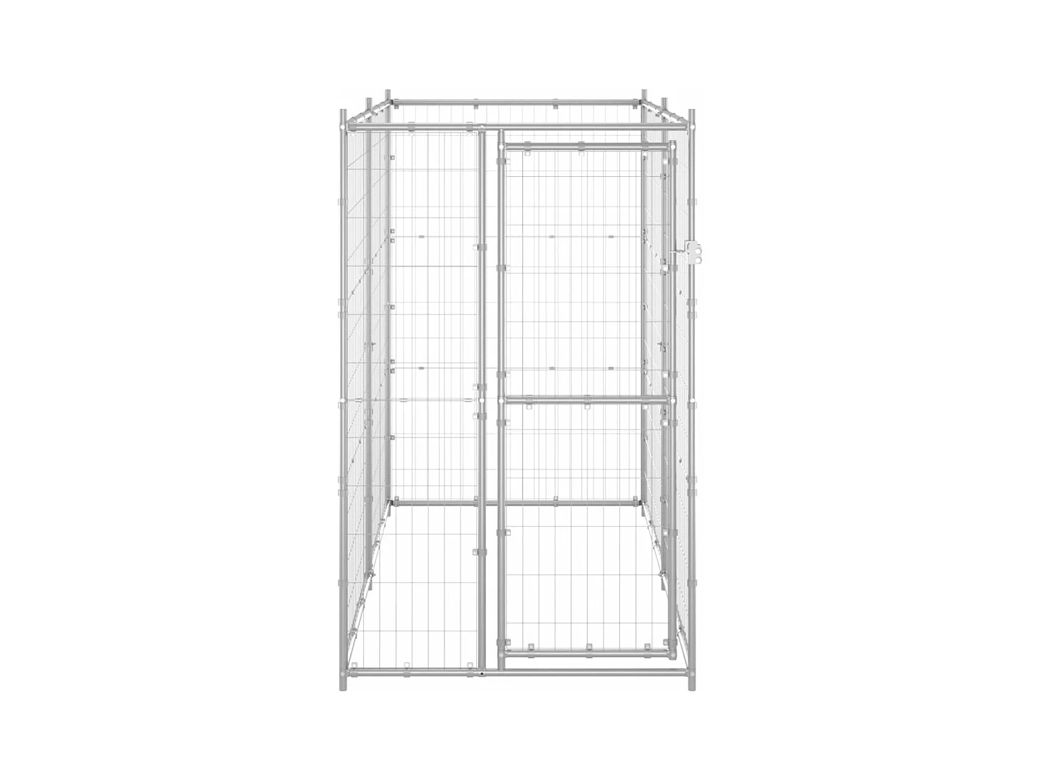 Chenil extérieur pour chiens Acier galvanisé 110x220x180 cm RG3Q77801
