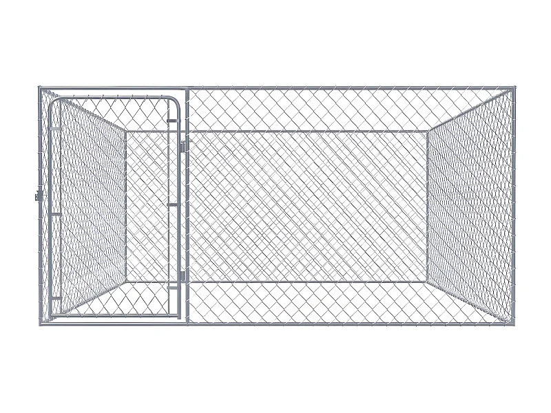 Chenil extérieur pour chiens Acier galvanisé 2x2x1 m RG3Q22868
