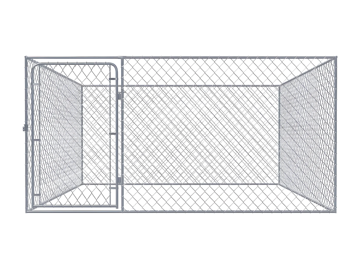 Chenil extérieur pour chiens Acier galvanisé 2x2x1 m RG3Q22868