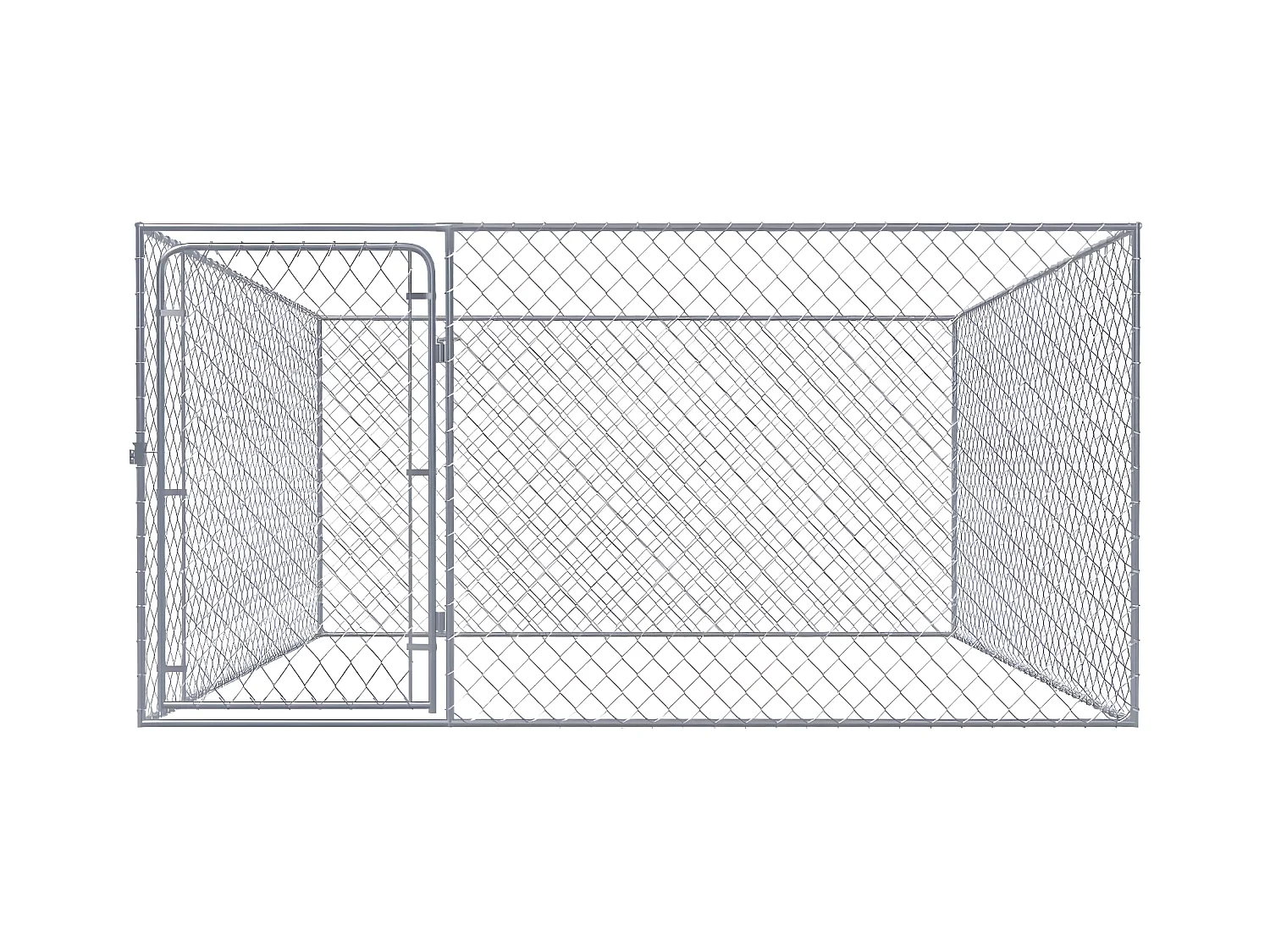 Chenil extérieur pour chiens Acier galvanisé 2x2x1 m RG3Q22868
