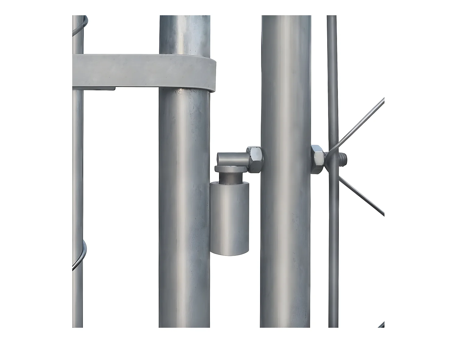 Hondenkennel voor buiten 2x2x1 m gegalvaniseerd staal NL657851