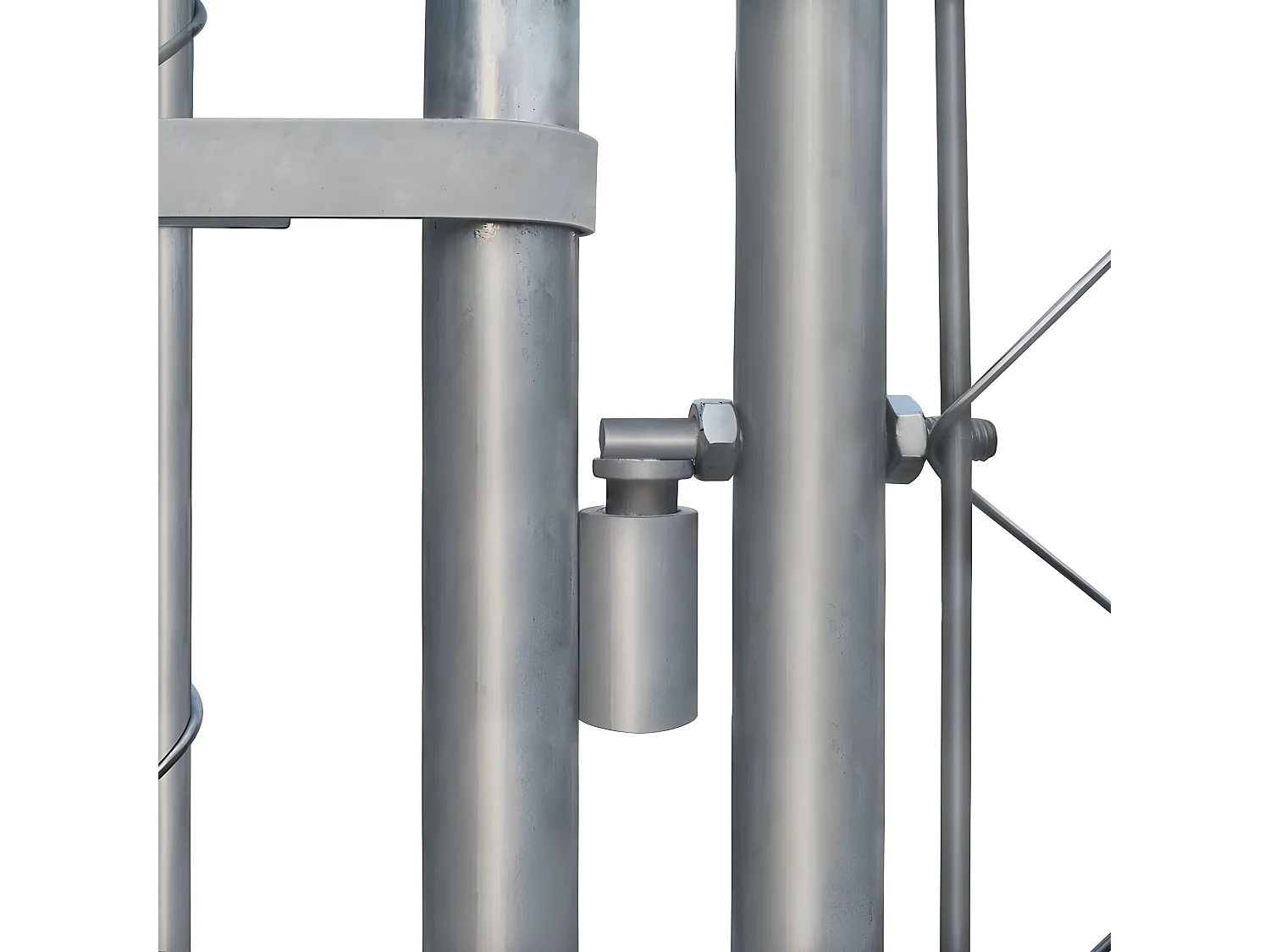 Perrera de exterior de acero galvanizado 2x2x1 m ES313629