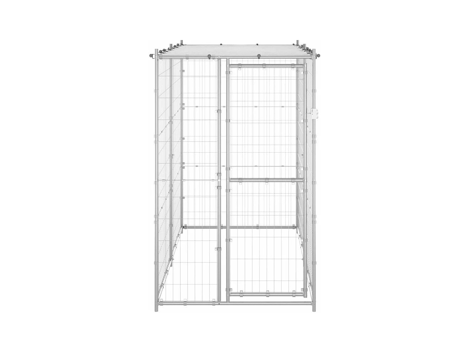 Chenil extérieur Acier galvanisé avec toit 110x220x180 cm RG3Q75993
