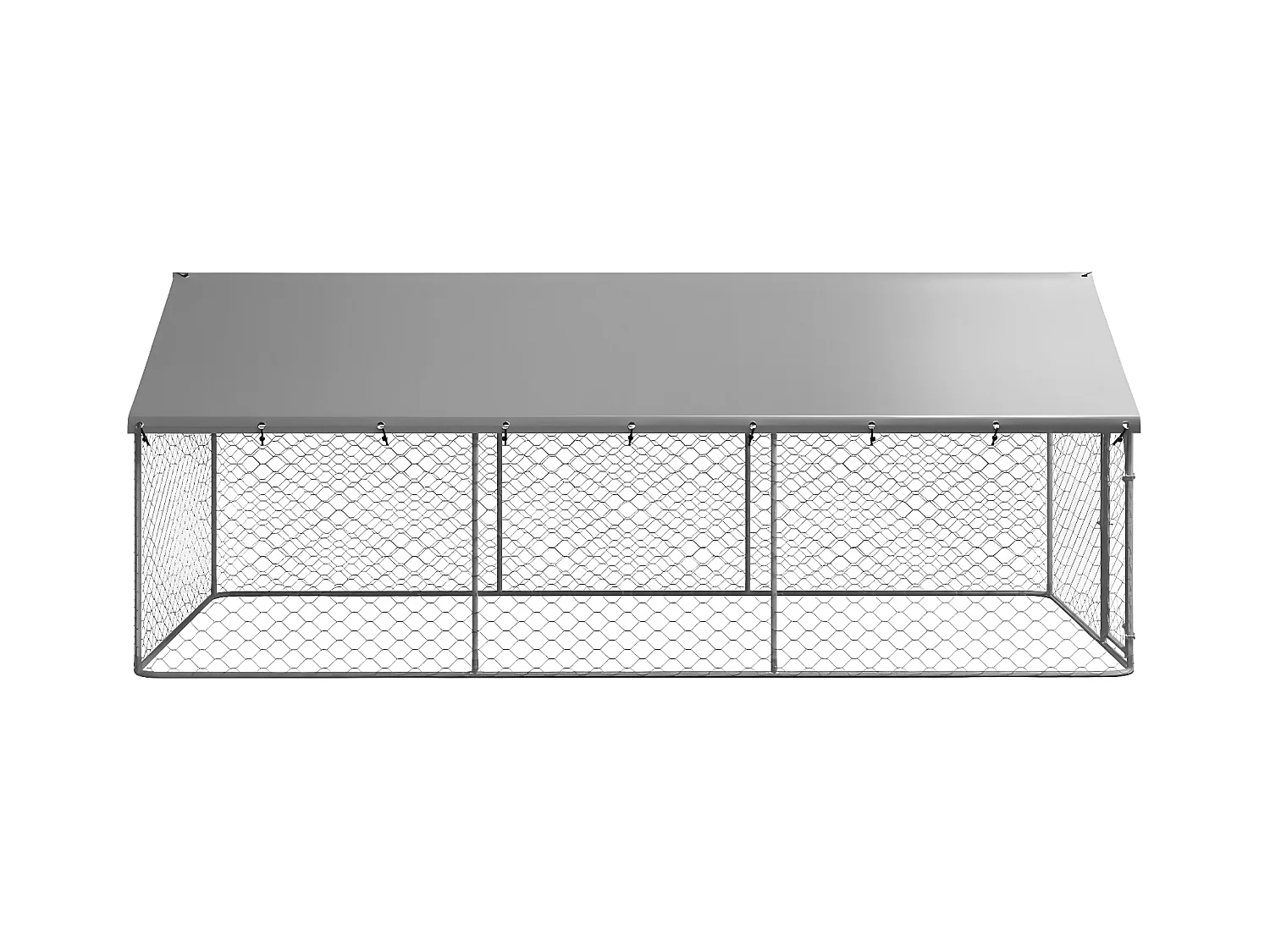 Hondenkennel voor buiten met dak 400x200x150 cm NL101708