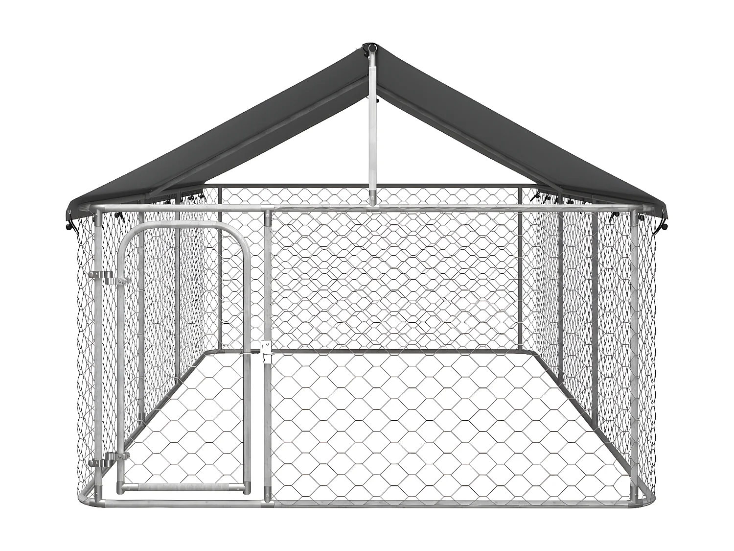 Perrera de exterior con tejado 400x200x150 cm ES628805