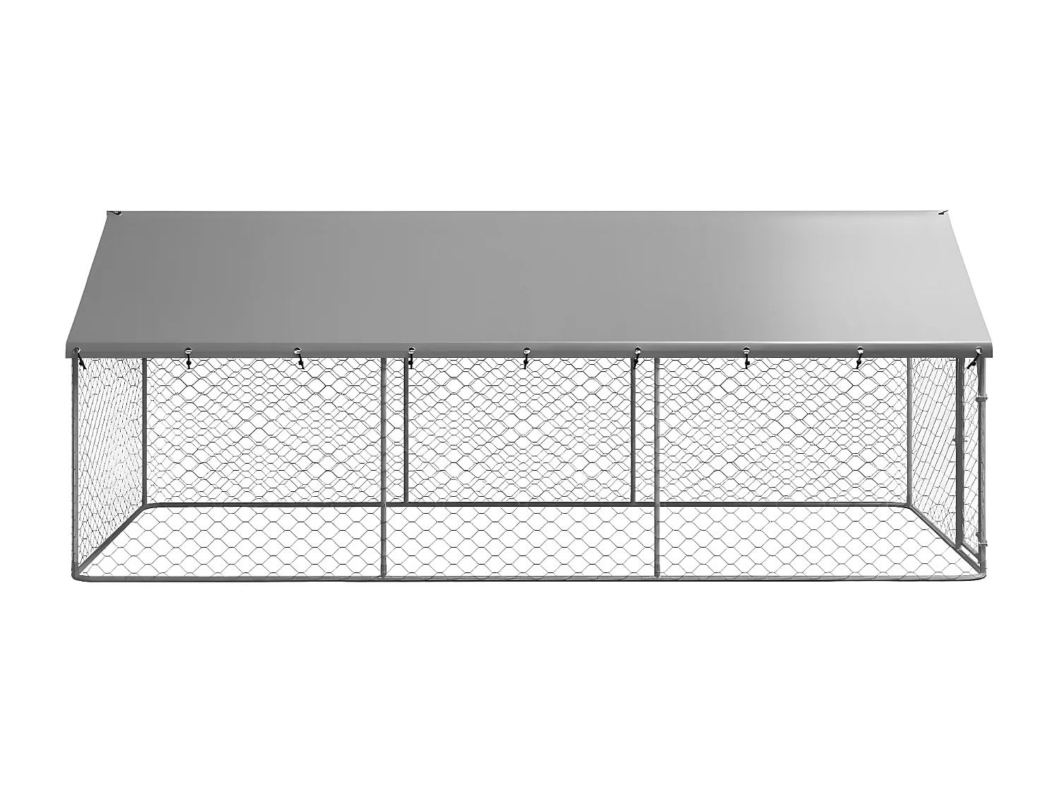 Perrera de exterior con tejado 400x200x150 cm ES628805