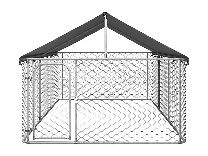 Perrera de exterior con tejado 400x200x150 cm ES628805