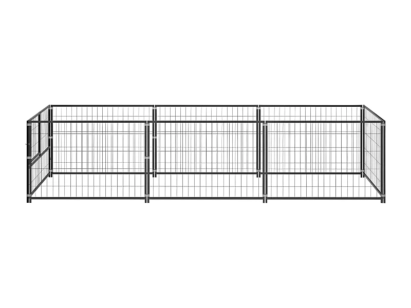 Perrera acero 3 m² negra ES310082