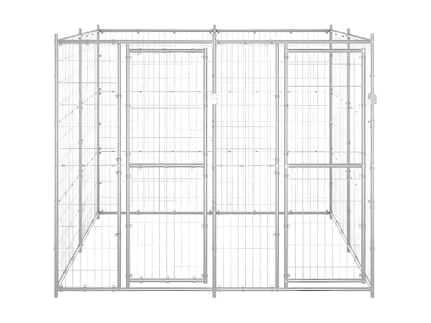Chenil extérieur Acier galvanisé 4,84 m² RG3Q10194