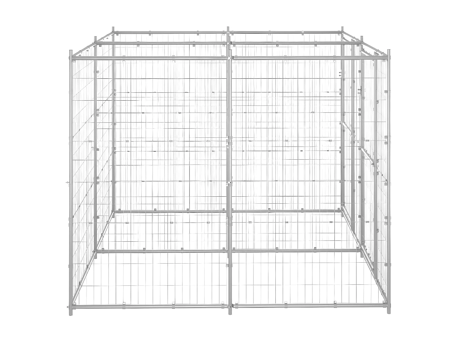 Chenil extérieur Acier galvanisé 4,84 m² RG3Q10194