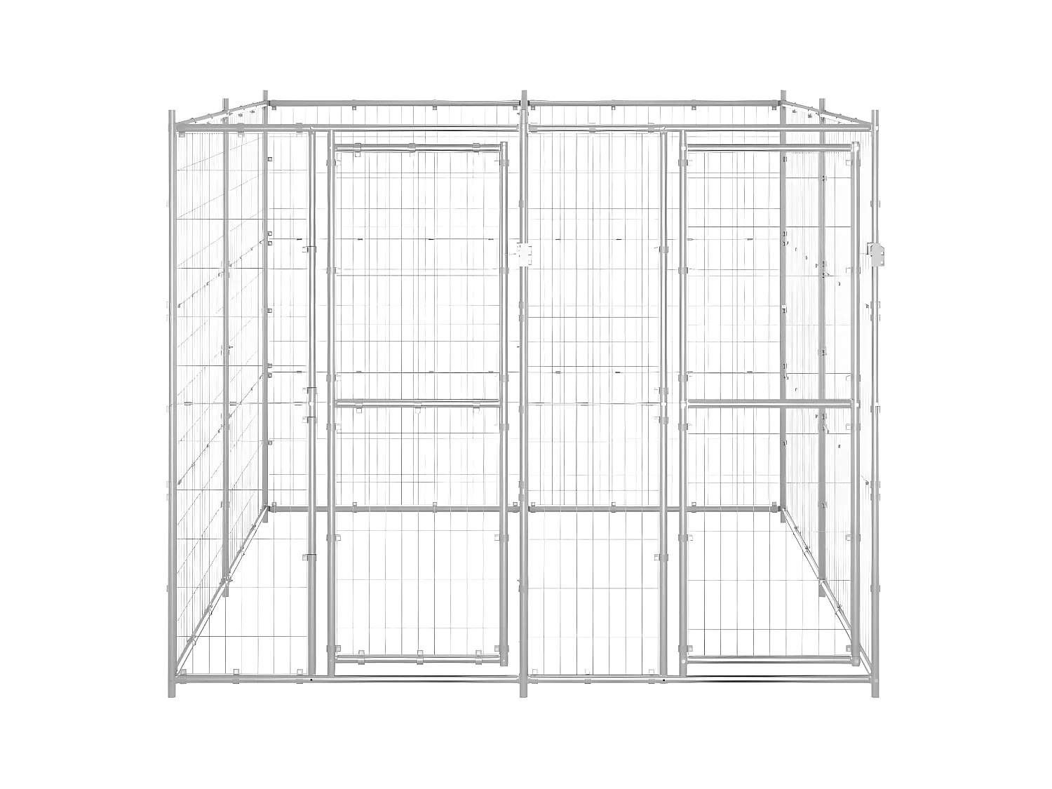 Chenil extérieur Acier galvanisé 4,84 m² RG3Q10194