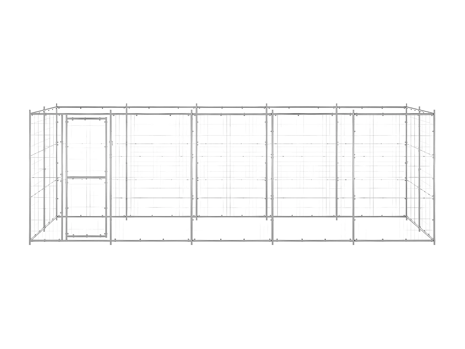 Chenil extérieur Acier galvanisé 12,1 m² RG3Q12594