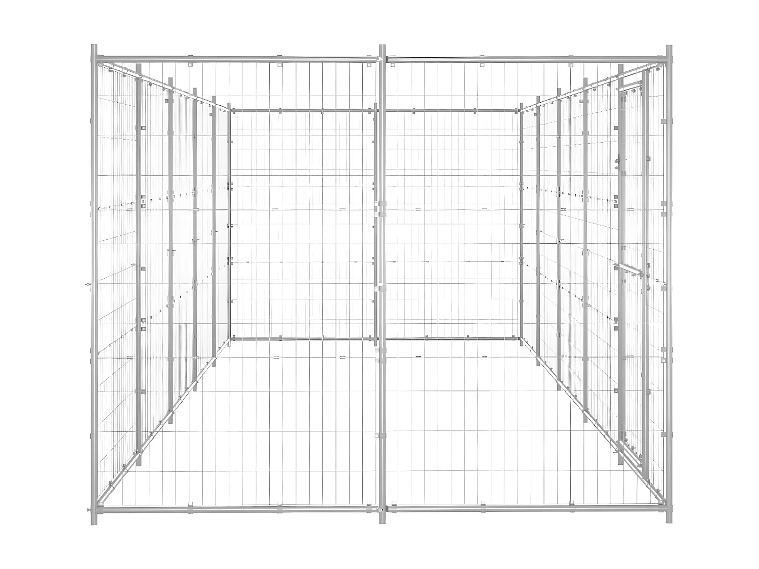 Chenil extérieur Acier galvanisé 12,1 m² RG3Q12594