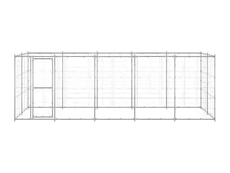Chenil extérieur Acier galvanisé 12,1 m² RG3Q12594