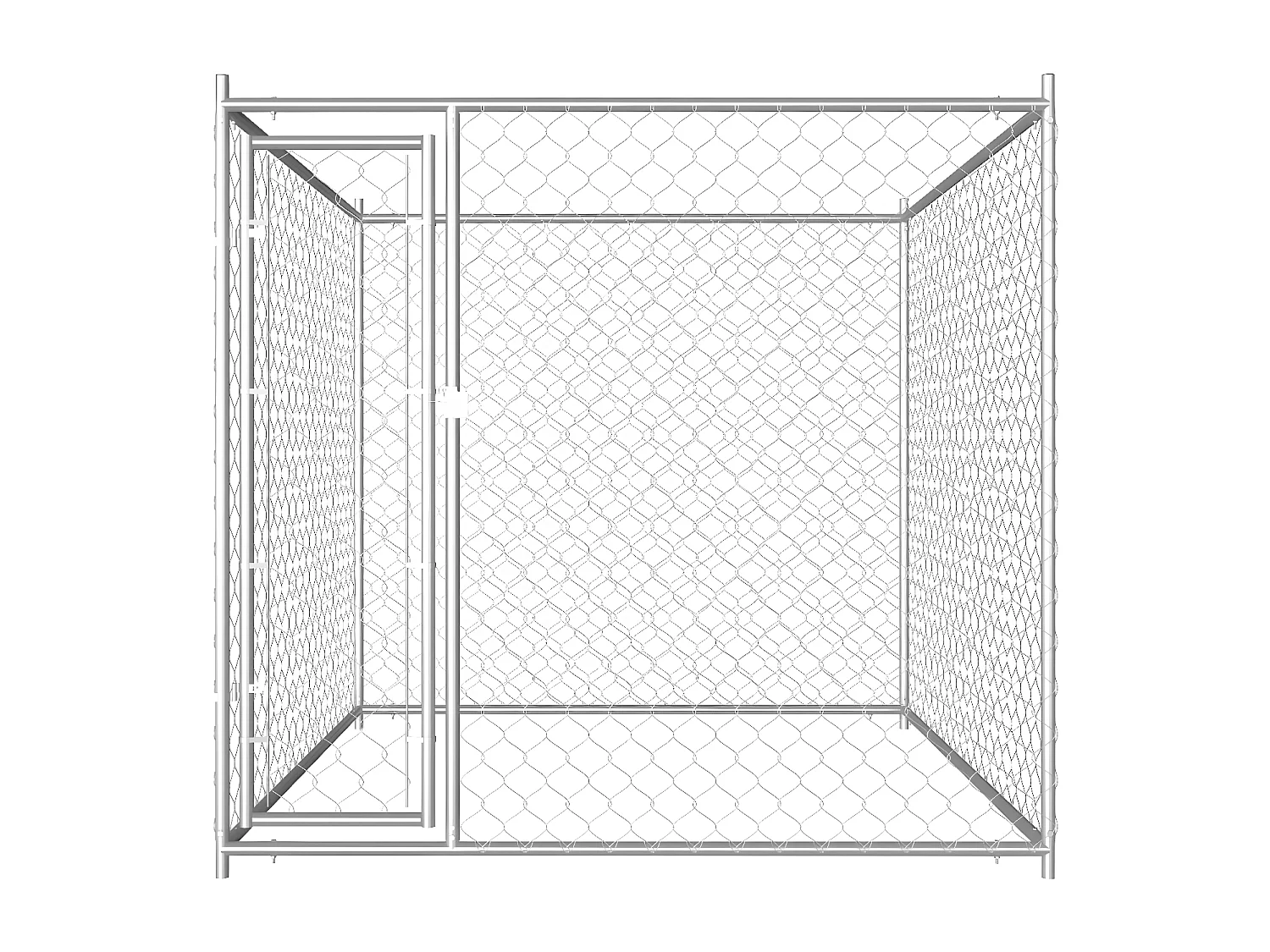 Chenil d'extérieur pour chiens 193x193x185 cm RG3Q82372