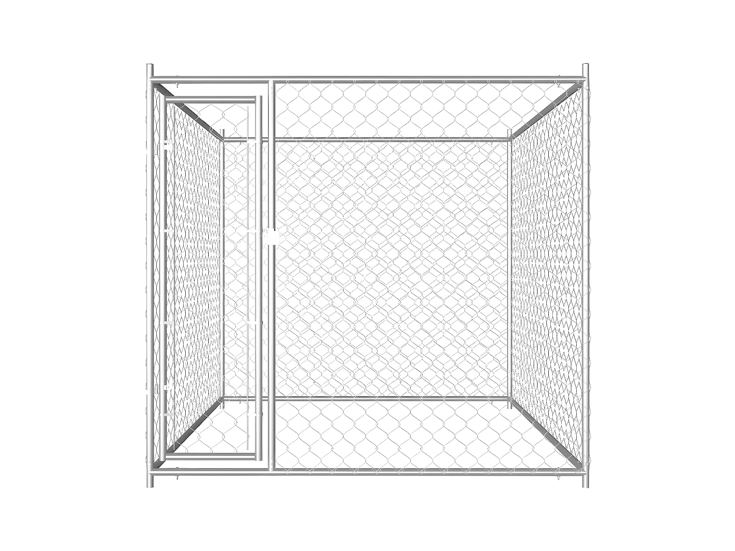 Chenil d'extérieur pour chiens 193x193x185 cm RG3Q82372