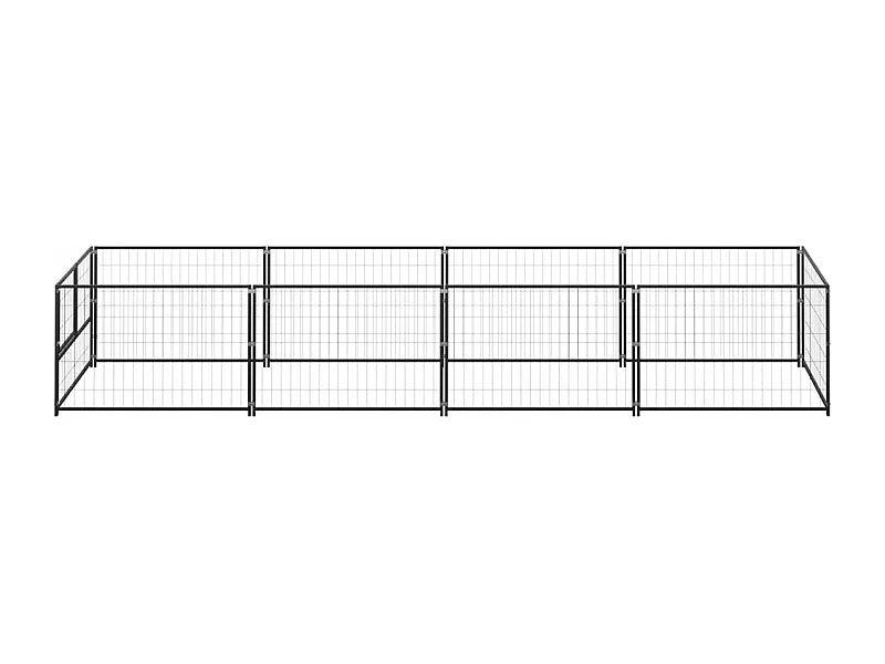 Perrera acero 4 m² negra ES690082