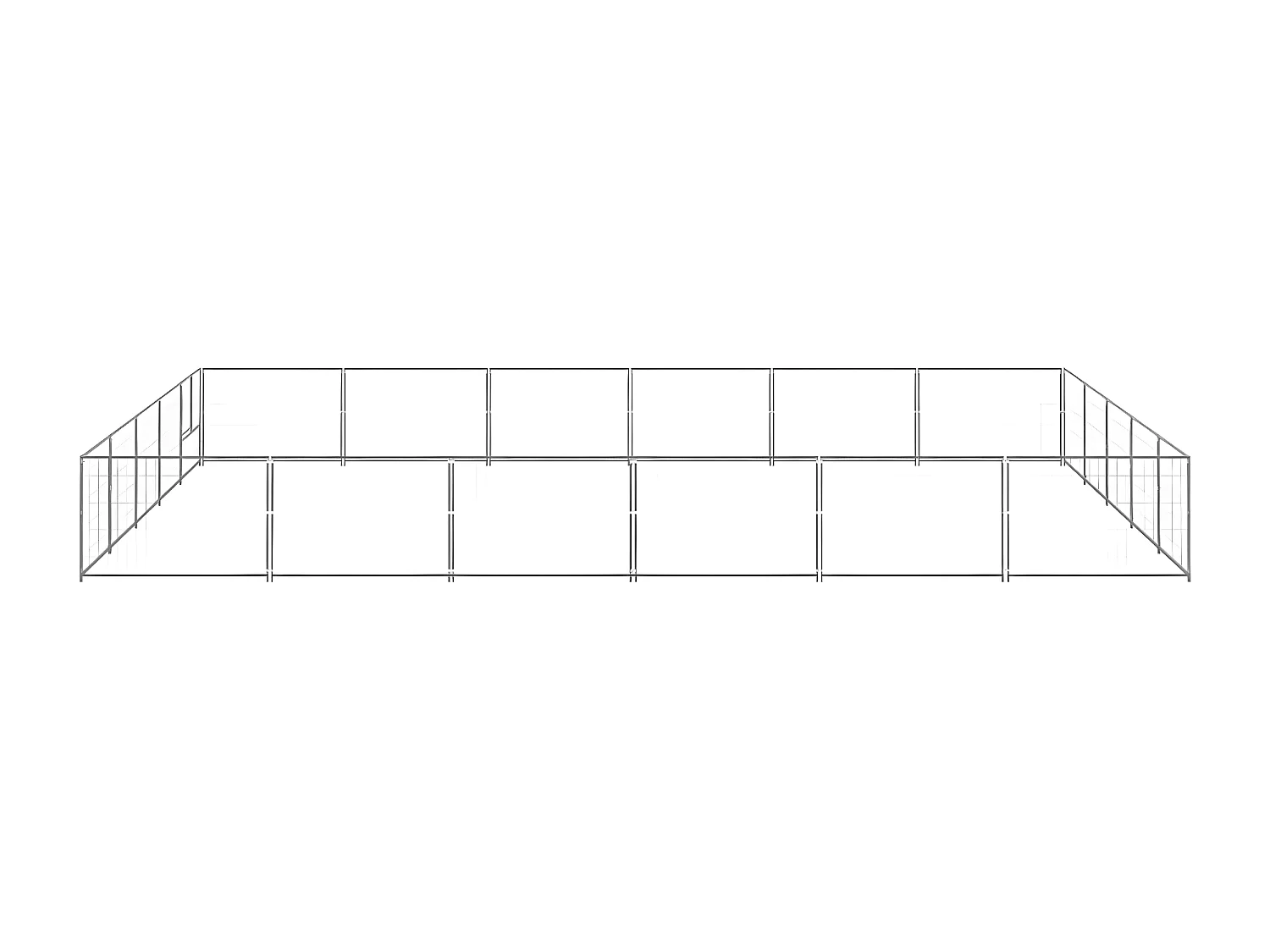 Canil para cães 30 m² aço prateado PT370688