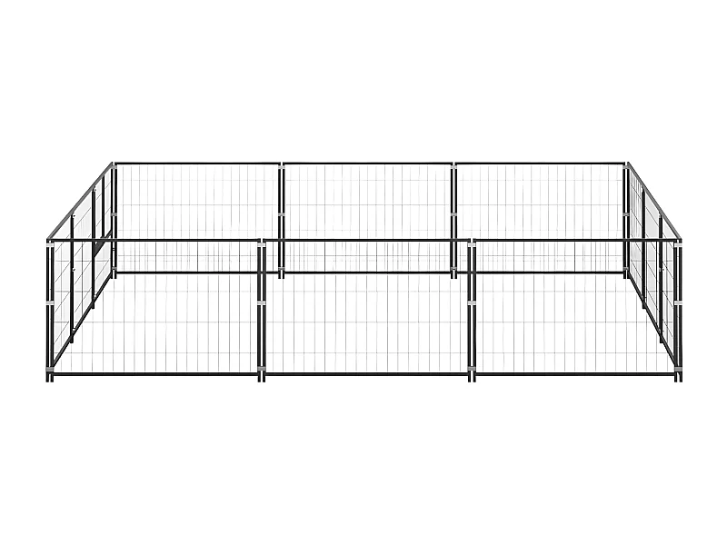 Perrera acero 9 m² negra ES151241