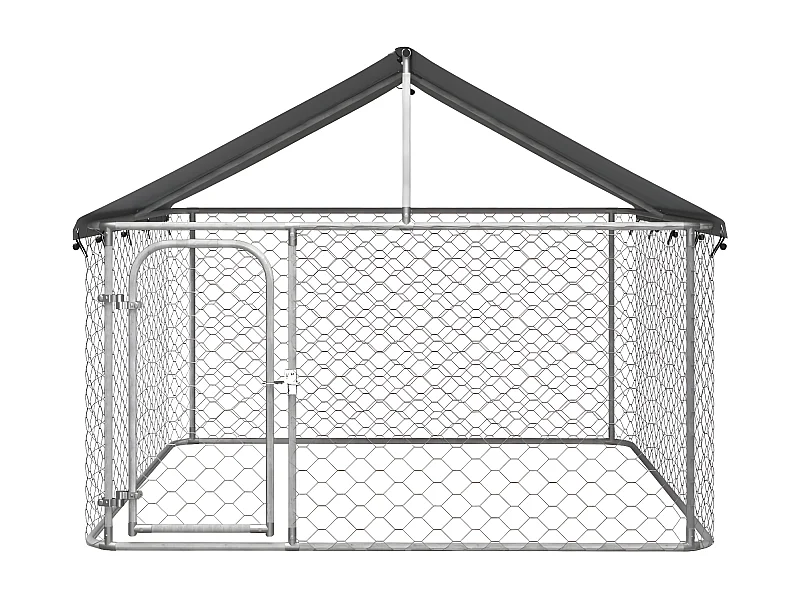 Chenil extérieur avec toit 200x200x150 cm RG3Q80548