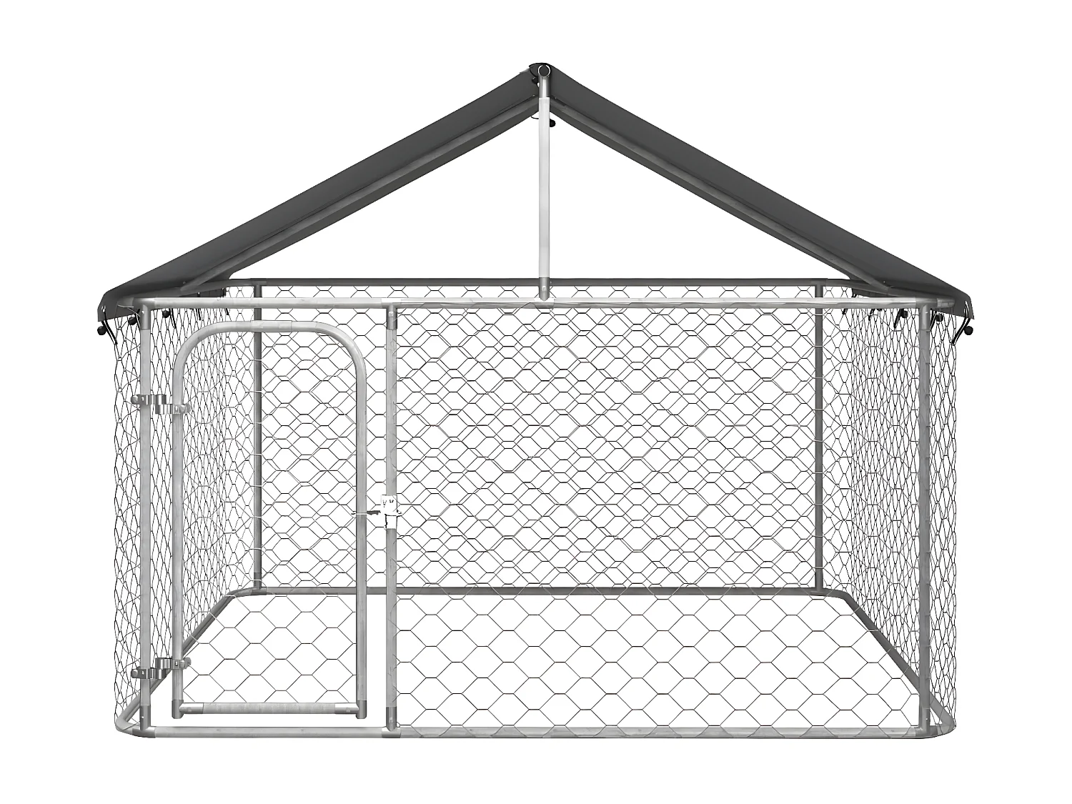 Chenil extérieur avec toit 200x200x150 cm RG3Q80548