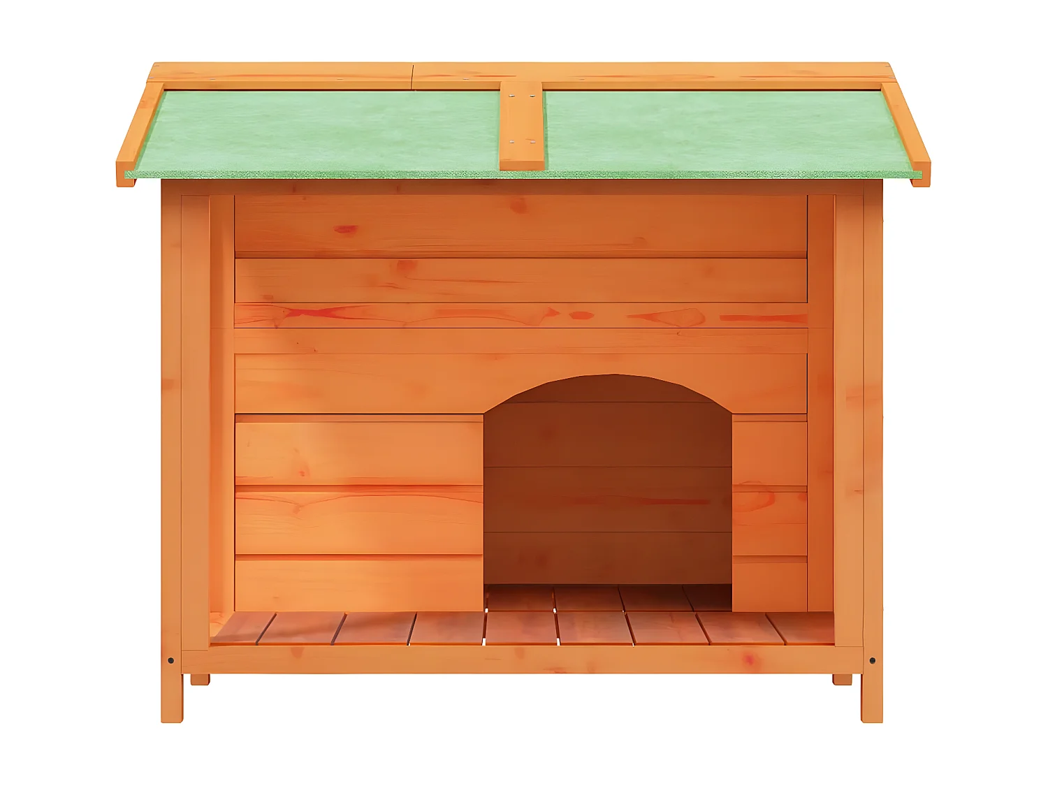 Caseta para perros madera maciza de pino marrón 96x87x80,5 cm ES763326