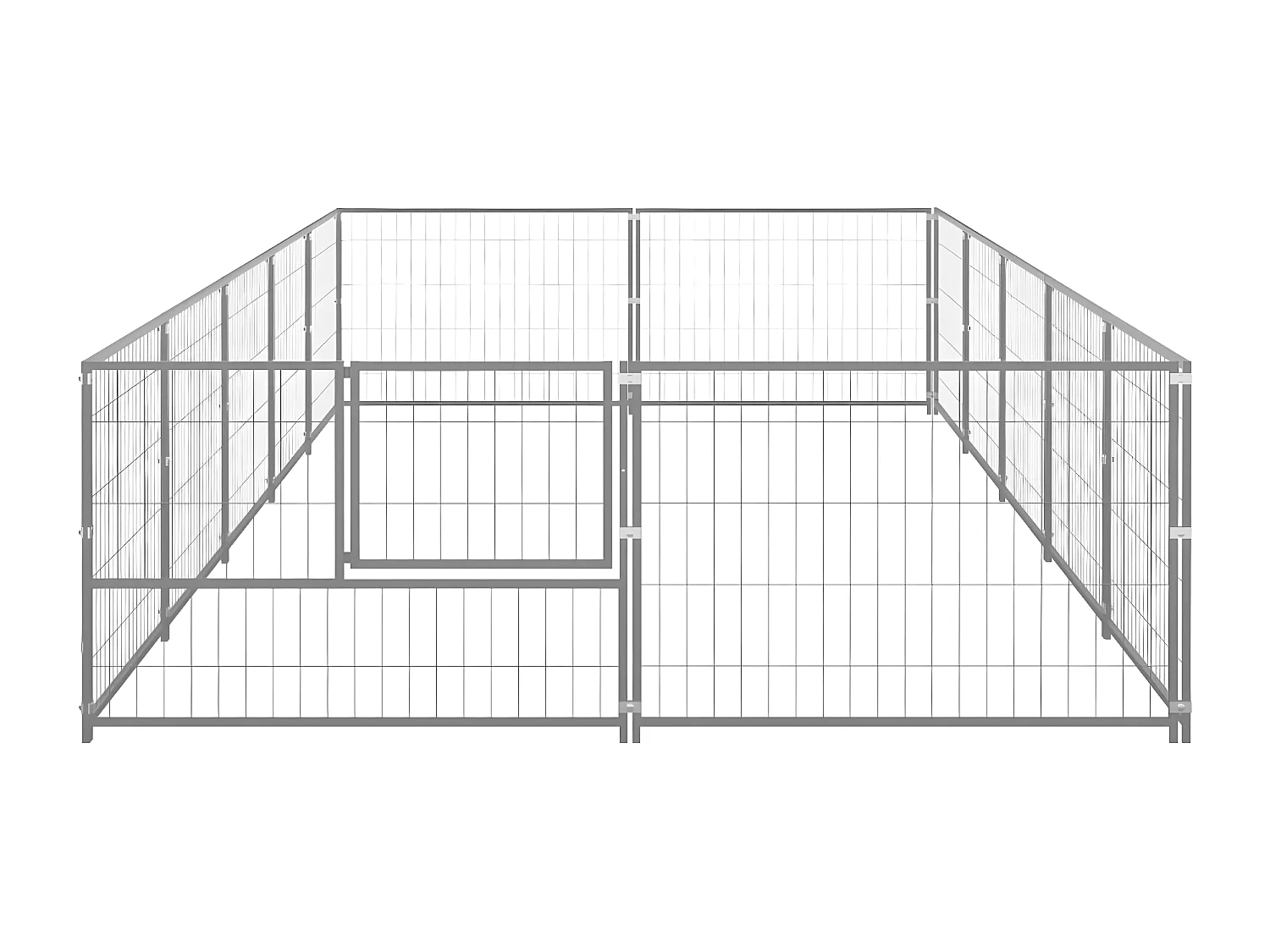 Chenil Argenté 10 m² Acier RG3Q71958