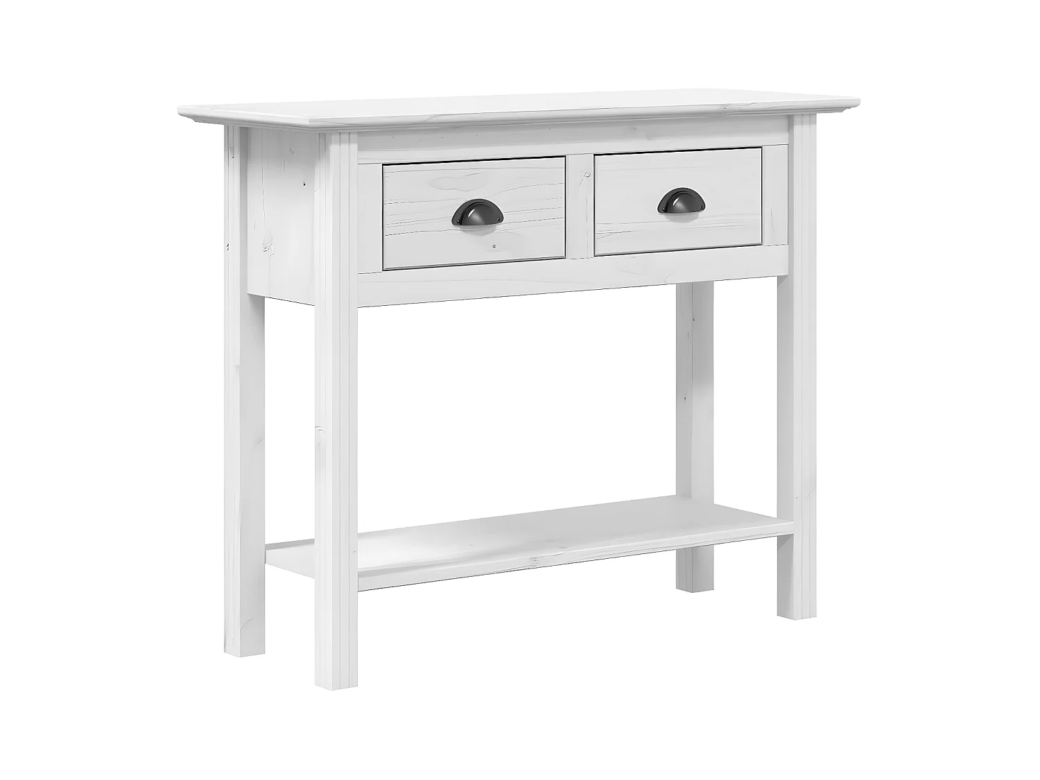 Konsolentisch,Flurtisch BODO Weiß 90x34,5x73 cm Massivholz Kiefer -gkd267530