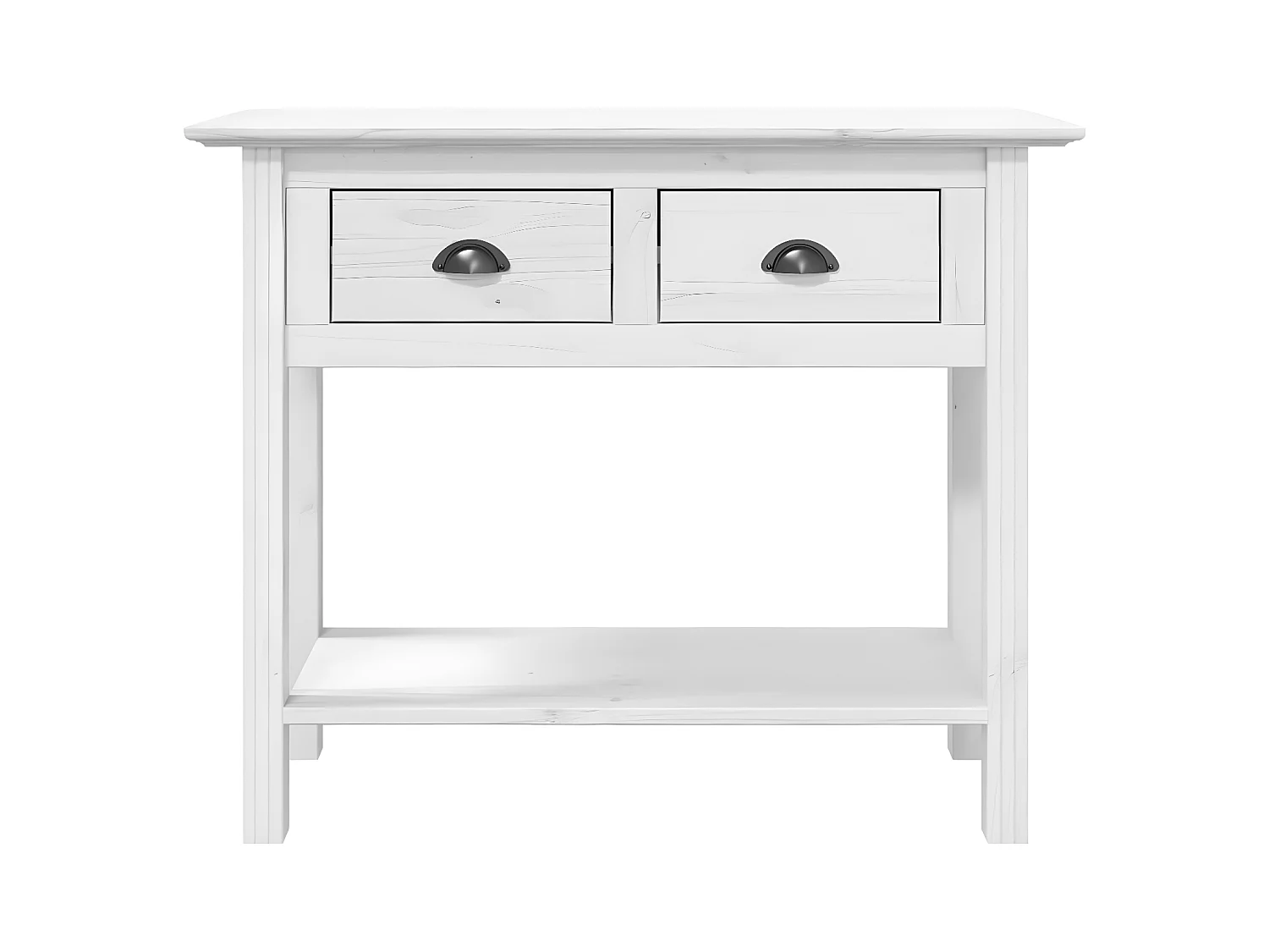 Konsolentisch,Flurtisch BODO Weiß 90x34,5x73 cm Massivholz Kiefer -gkd267530