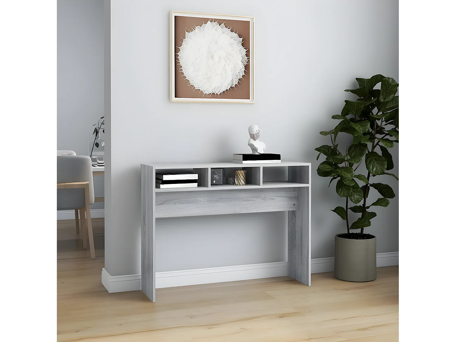 Table console Sonoma gris 105x30x80 cm Bois d'ingénierie GHR92510