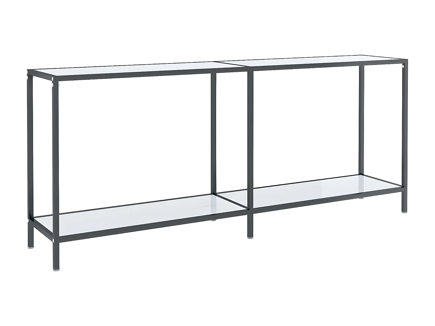 Table console Blanc 180x35x75,5 cm Verre trempé GHR42962