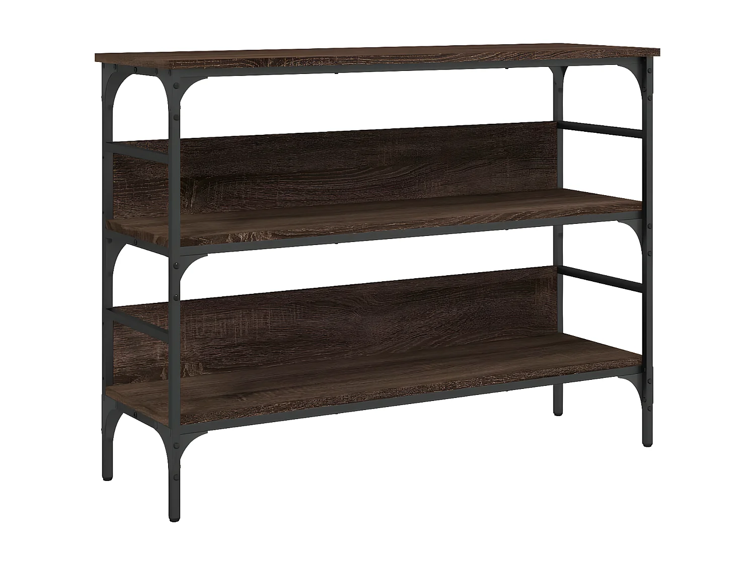 Table console chêne marron 100x32x75 cm bois d'ingénierie GHR16722