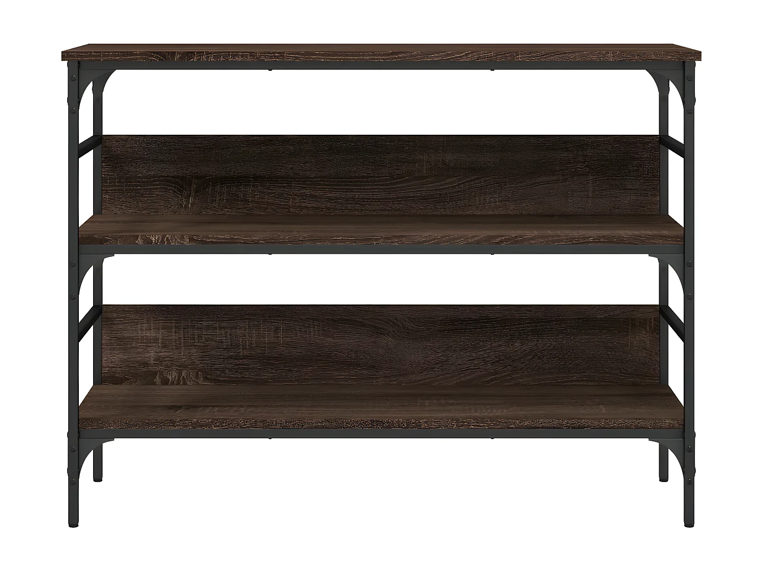 Mesa consola 100x32x75 cm derivados madeira carvalho castanho PT611346