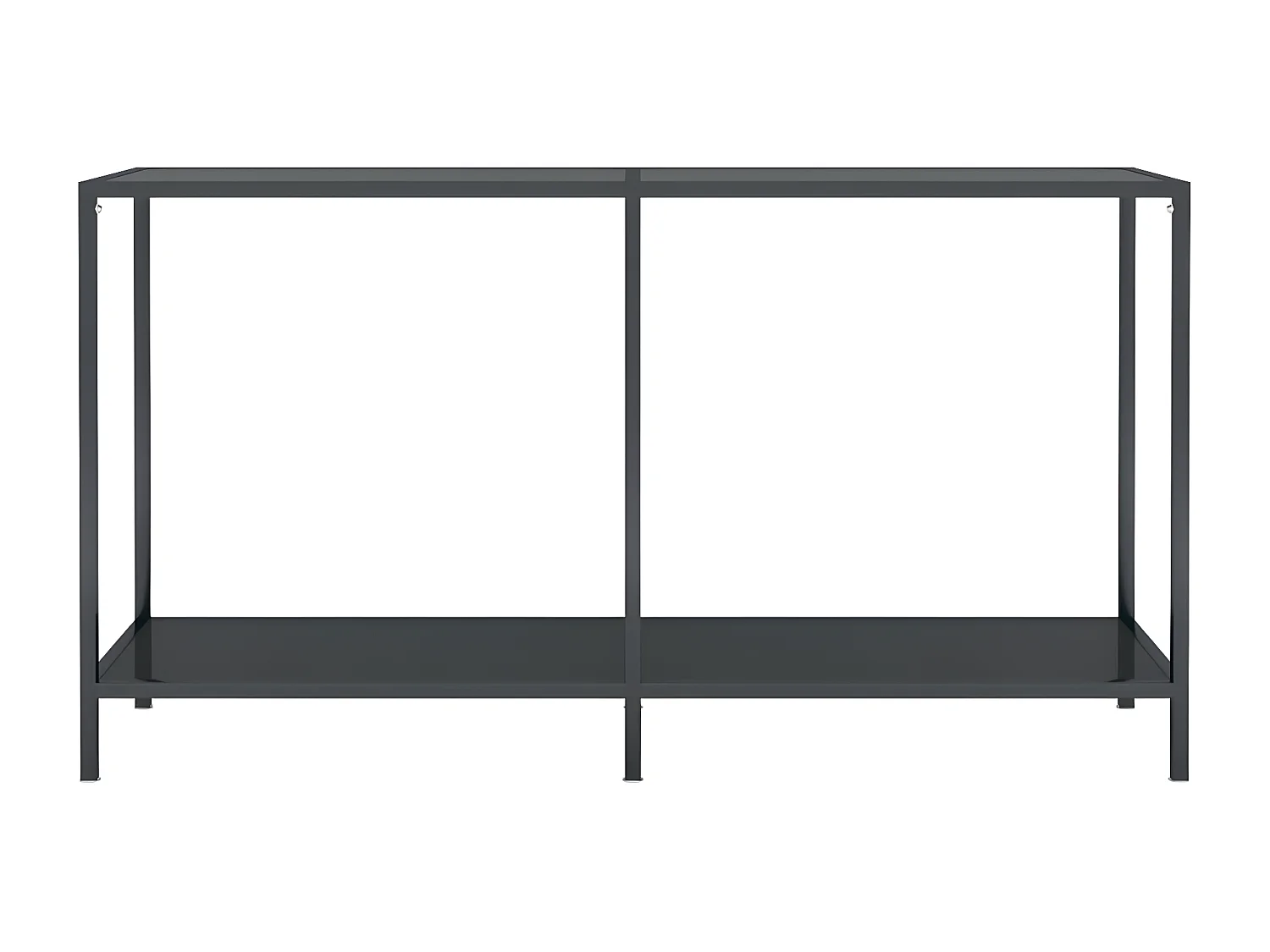 Konsolentisch,Flurtisch Schwarz 140x35x75,5 cm Hartglas -gkd534518