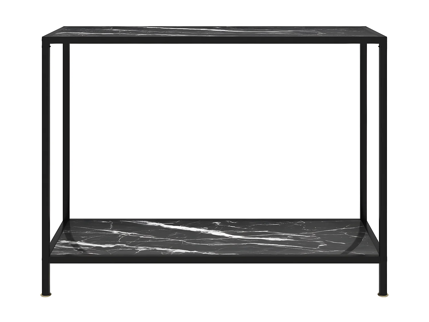 Konsolentisch,Flurtisch Schwarz 100x35x75 cm Hartglas -gkd492303