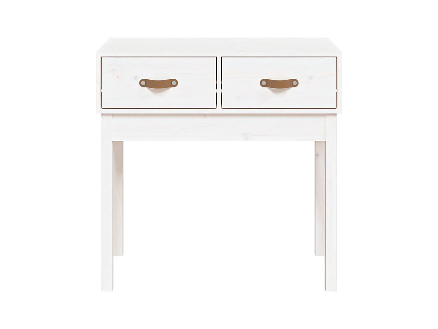 Konsolentisch,Flurtisch Weiß 76,5x40x75 cm Massivholz Kiefer -gkd777163