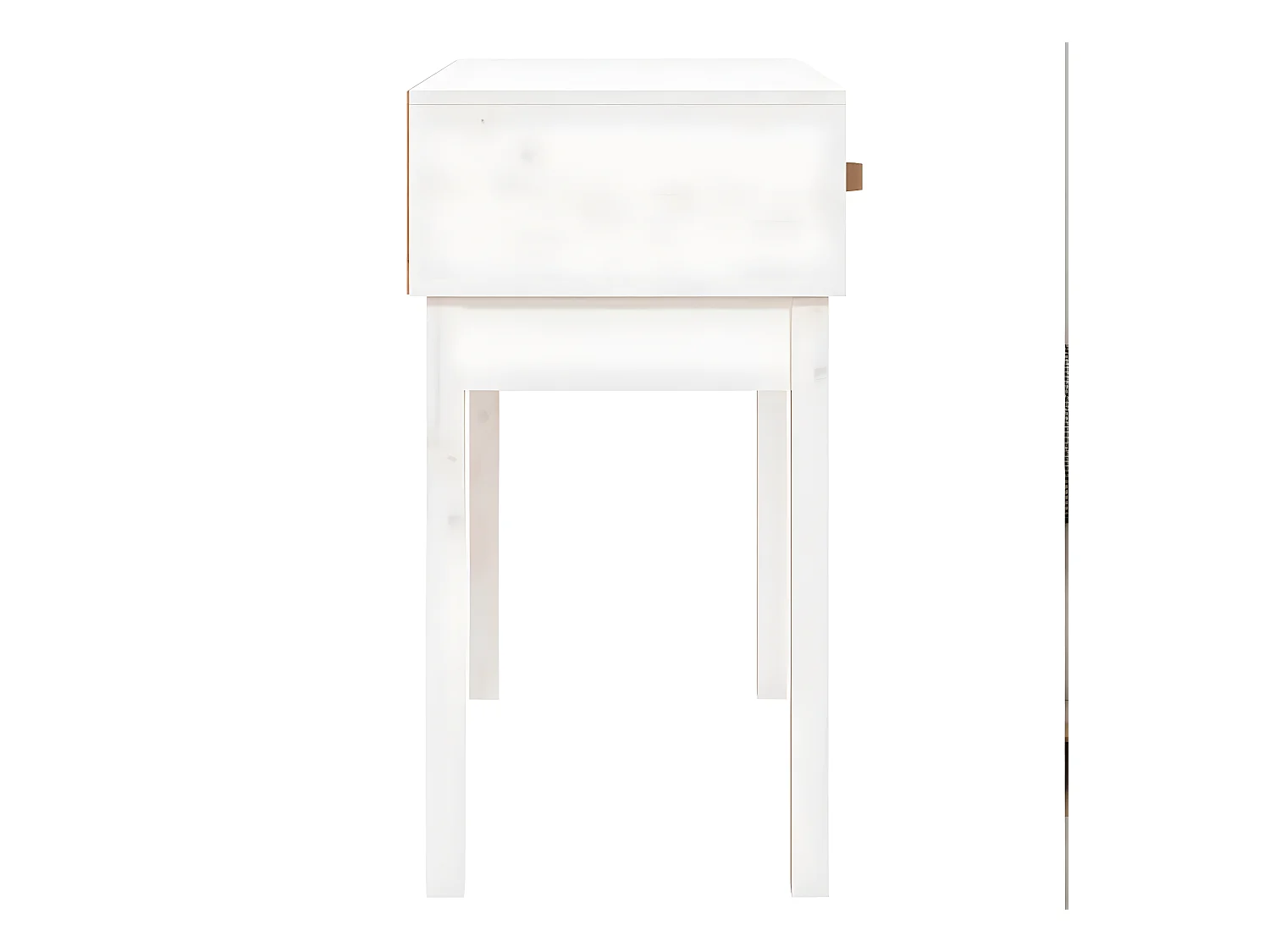 Konsolentisch,Flurtisch Weiß 76,5x40x75 cm Massivholz Kiefer -gkd777163