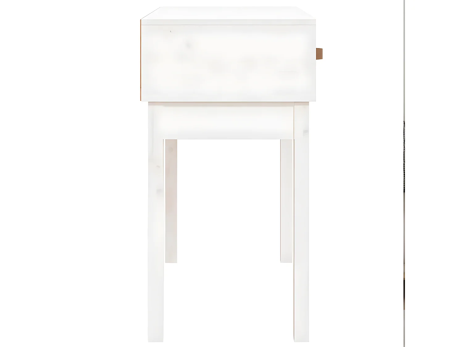 Table console Blanc 76,5x40x75 cm Bois massif de pin GHR62409