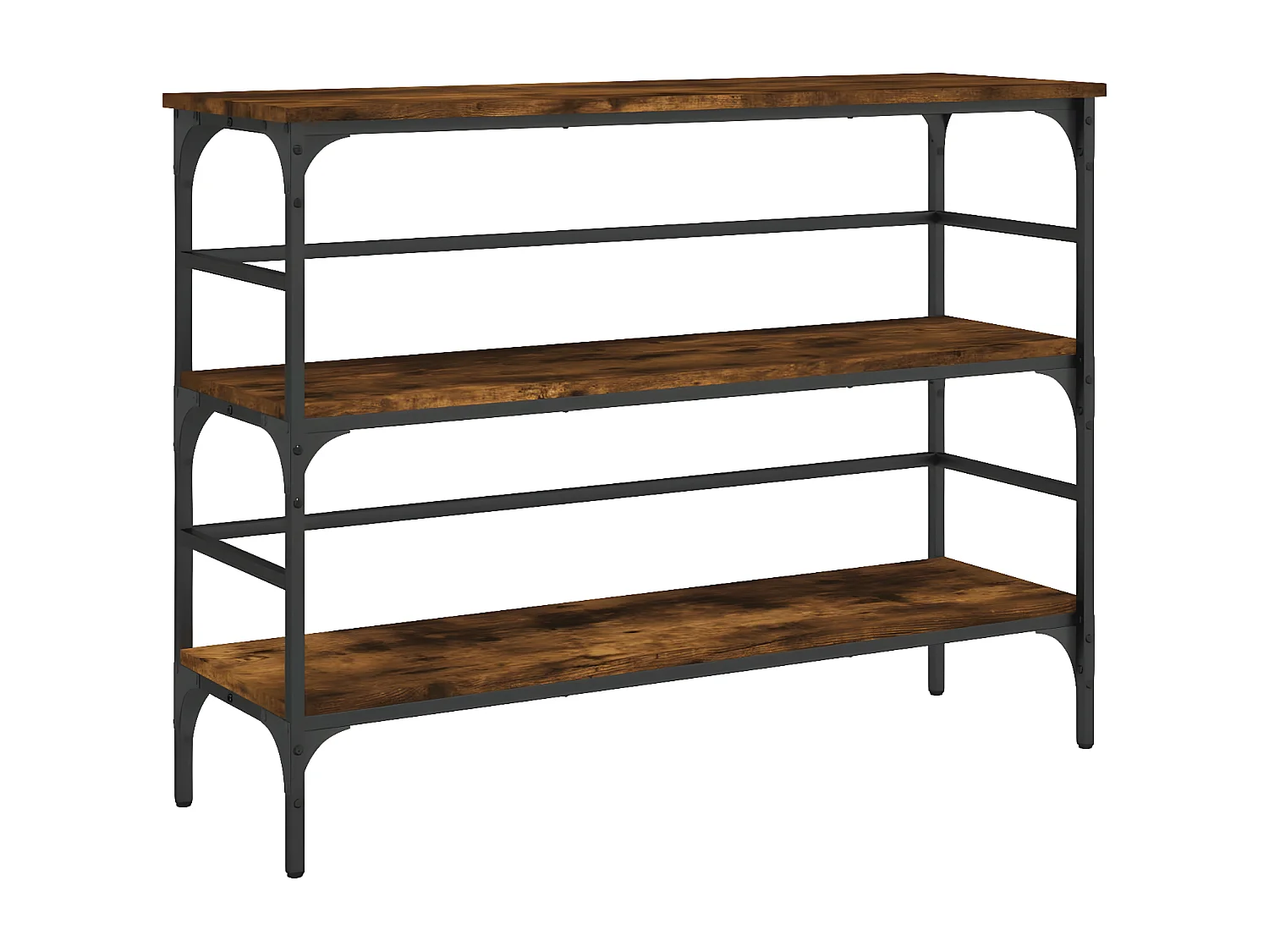 Table console chêne fumé 100x32x75 cm bois d'ingénierie GHR80912