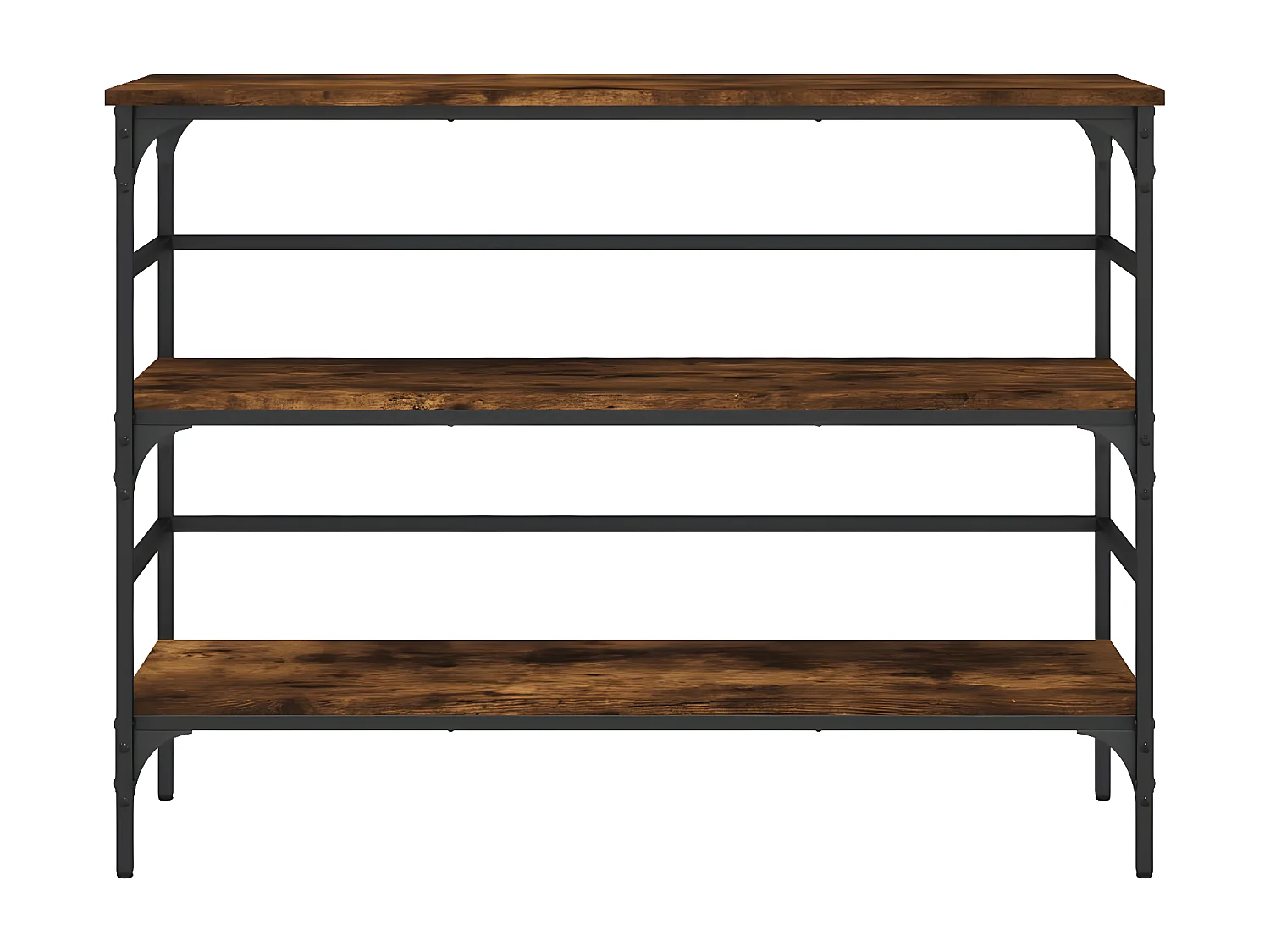 Table console chêne fumé 100x32x75 cm bois d'ingénierie GHR80912