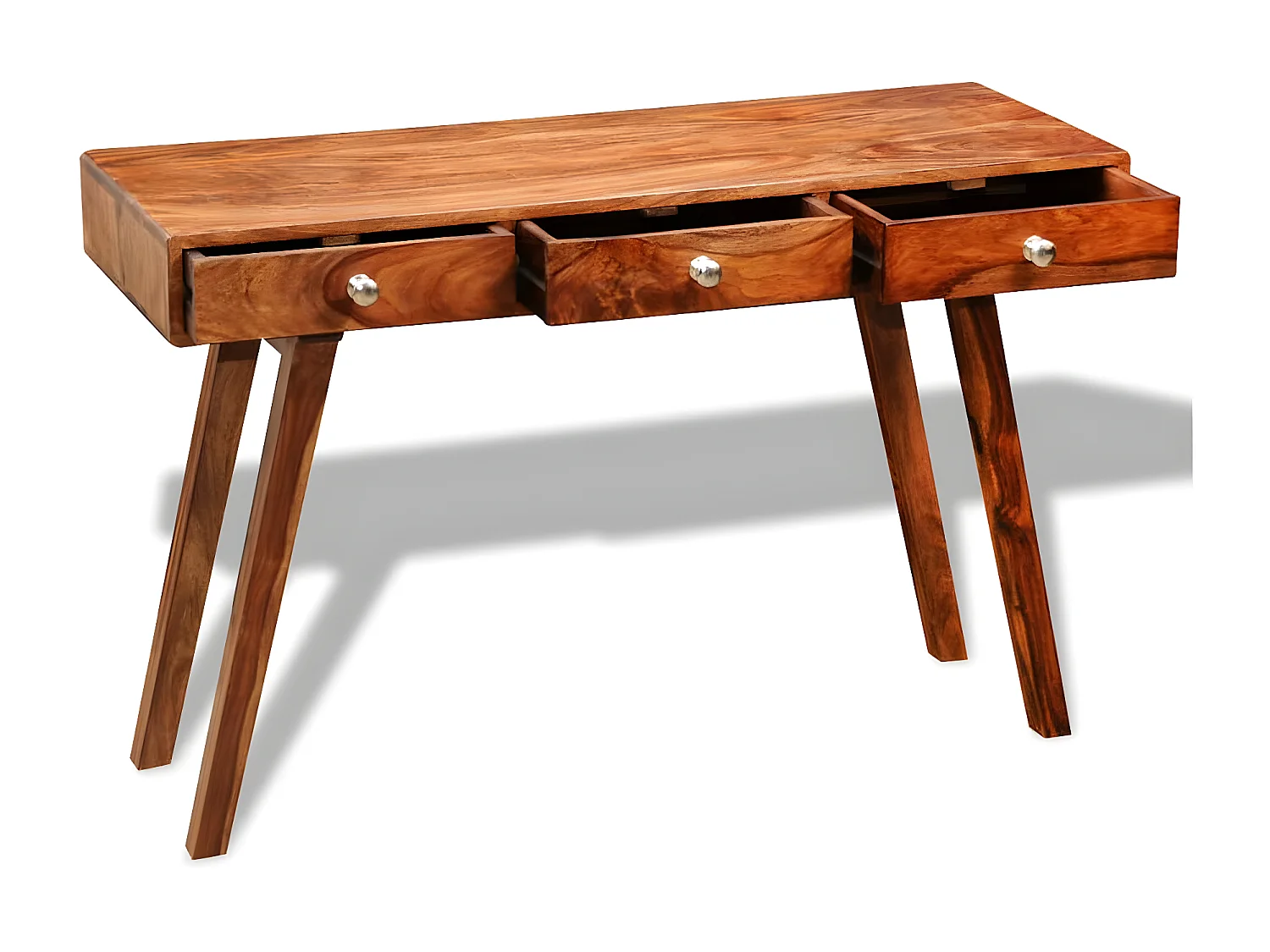Table console avec 3 tiroirs 76 cm Bois massif de Sesham GHR61833