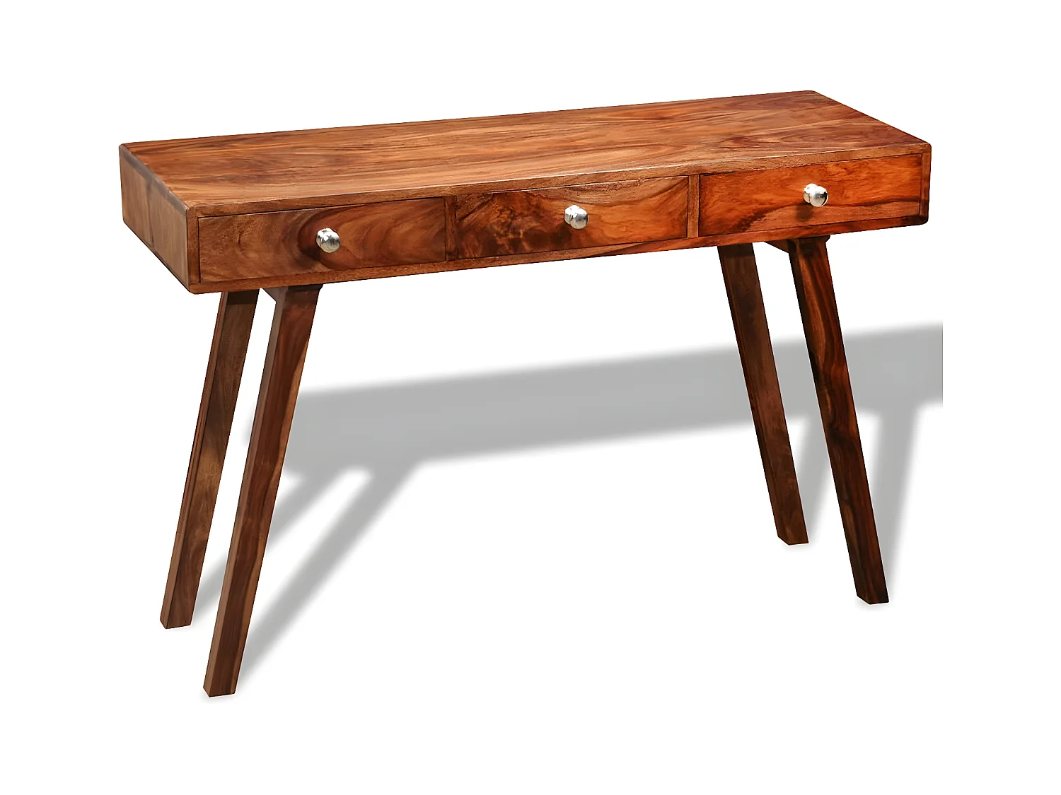 Wandtafel met 3 lades 76 cm massief sheeshamhout NL640271