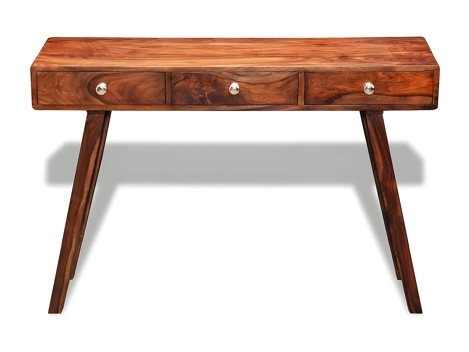 Wandtafel met 3 lades 76 cm massief sheeshamhout NL640271