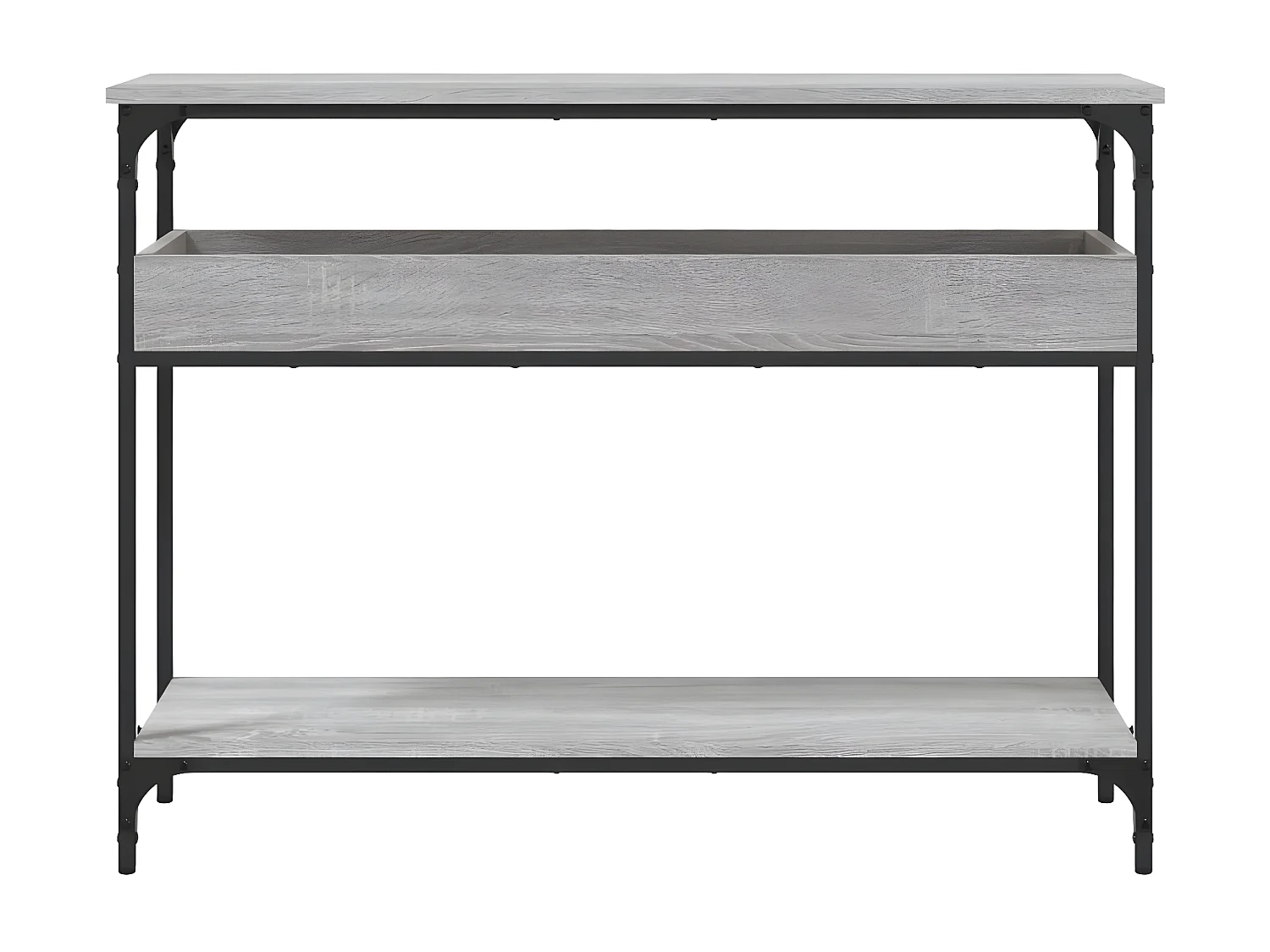 Konsolentisch,Flurtisch mit Ablage Grau Sonoma 100x29x75cm Holzwerkstoff -gkd446844