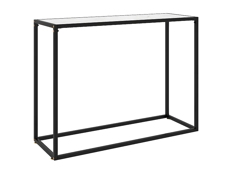 Table console Blanc 100x35x75 cm Verre trempé GHR38976