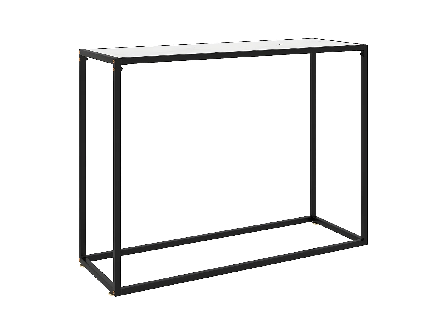 Table console Blanc 100x35x75 cm Verre trempé GHR38976