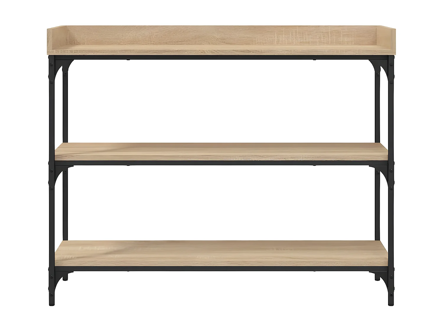 Table console avec étagères chêne sonoma 100x30x80 cm GHR74767