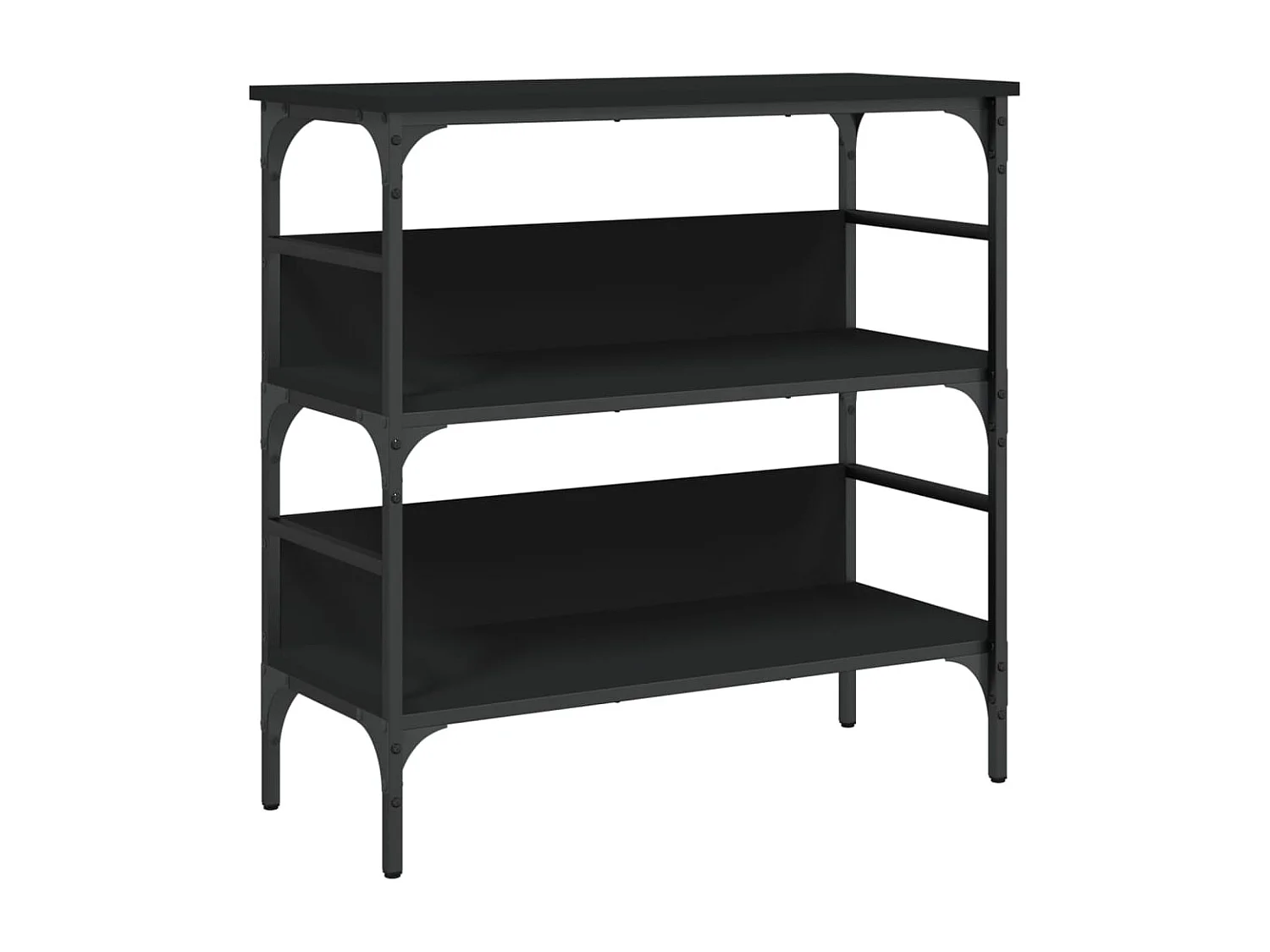 Table console noir 75x32x75 cm bois d'ingénierie GHR23998